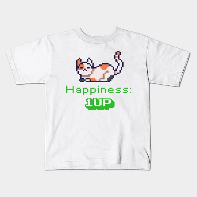 Happiness is a Cat Kids T-Shirt by EmmyJ